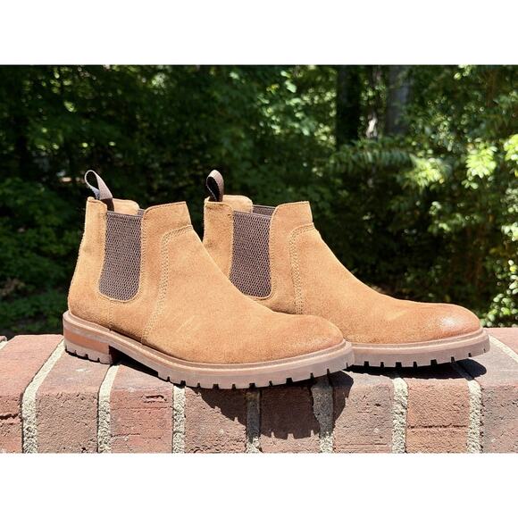 Johnston & Murphy Barrett Chelsea Boots Tan Oiled Suede TRUFOAM Men’s Size 10.5M main image 8